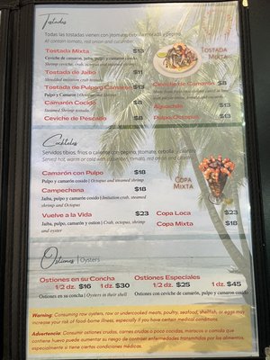 Menu photo 3 Mariscos Morales Hubbard, OR
