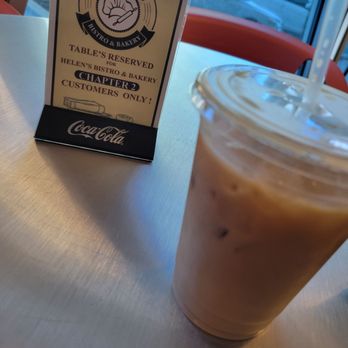 Helen's Bistro & Bakery - Iced Coffee --awaiting my Captain Crunch Waffles - Bakeries Near Me - San Angelo, Texas Helen's Bistro & Bakery - Iced Coffee --awaiting my Captain Crunch Waffles - Bakeries Near Me - San Angelo, Texas