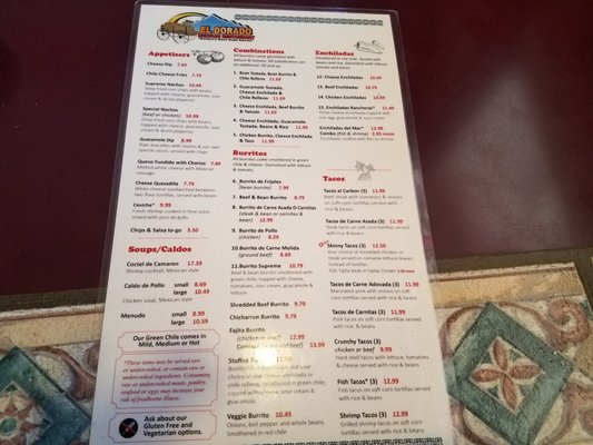 Menu photo 5 El Dorado Mexican Restaurant Golden, CO Menu photo 5 El Dorado Mexican Restaurant Golden, CO