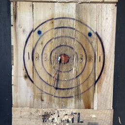 a target in a wooden box a target in a wooden box
