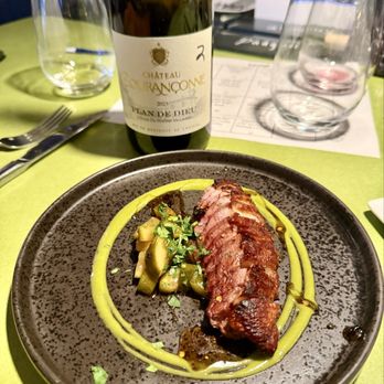 Liberty - Honey aged duck breast, cucumber slaw. - Tapas/Small Plates Near Me - Fort Myers, Florida Liberty - Honey aged duck breast, cucumber slaw. - Tapas/Small Plates Near Me - Fort Myers, Florida