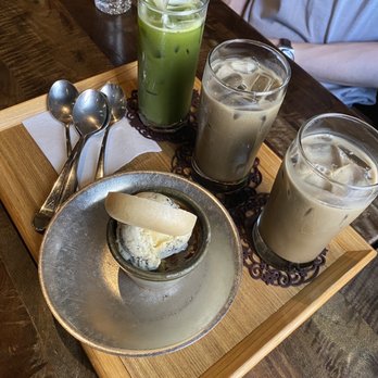 Cha-An - Matcha latte, Black Sesame Creame Brulee, hojicha latte - Japanese Near Me - New York, New York Cha-An - Matcha latte, Black Sesame Creame Brulee, hojicha latte - Japanese Near Me - New York, New York
