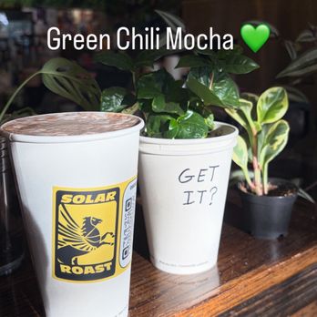 Solar Roast Coffee - Green chili mocha. Try it! - Coffee Roasteries Near Me - Colorado Springs, Colorado Solar Roast Coffee - Green chili mocha. Try it! - Coffee Roasteries Near Me - Colorado Springs, Colorado