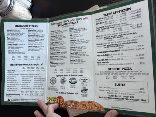 Menu photo 2 Gambino's Pizza Gore, OK