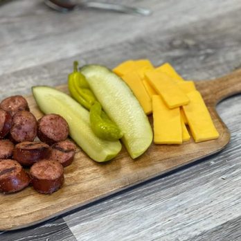 A Squared Brewing Company - Sausage and cheese platter - Breweries Near Me - Mountain Grove, Missouri A Squared Brewing Company - Sausage and cheese platter - Breweries Near Me - Mountain Grove, Missouri