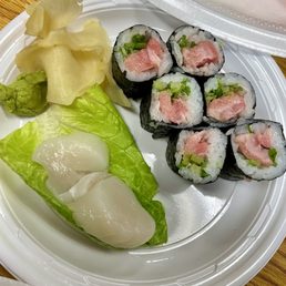 Scallops and Toro and Scallion Roll Scallops and Toro and Scallion Roll