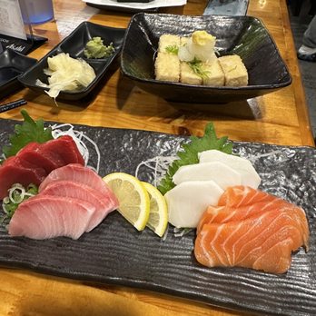 Ju Hachi - Agedashi Tofu and Medium Sashimi Mix - Sushi Bars Near Me - Sacramento, California Ju Hachi - Agedashi Tofu and Medium Sashimi Mix - Sushi Bars Near Me - Sacramento, California