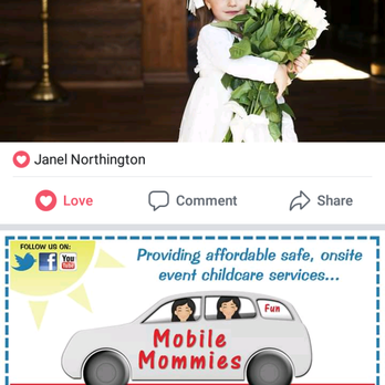 Mobile Mommies - Event childcare #wedding #bride #event #reception #flower girl #mobilemommies - Child Care & Day Care Near Me