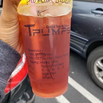 Tpumps - Upland - Plum lemon black tea - Bubble Tea Near Me - Upland, California