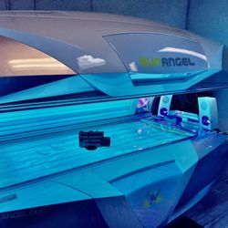 Sun Seekers Tanning Salon - Our new Ergoline Sun Angel. Not just a tanning bed, it's an experience. *Air-conditioning *Aqua Mist *Aromatherapy
