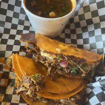 Michi Tacos - $17 for 3 quesa Birria tacos and consome - Tacos Near Me - Menifee, California