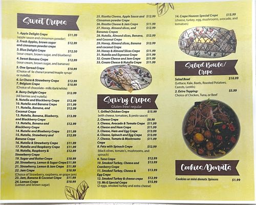 Menu photo 5 Crepe Heaven Cafe Lawndale, CA