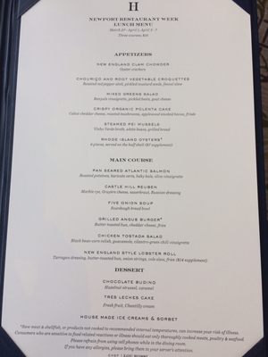 Menu photo 4 The Dining Room at Castle Hill Inn Newport, RI Menu photo 4 The Dining Room at Castle Hill Inn Newport, RI
