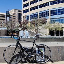 RTD Arapahoe at Village Center Light Rail Station - Fountain next to train station