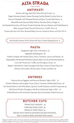 Menu photo 3 Alta Strada - Wellesley Wellesley, MA
