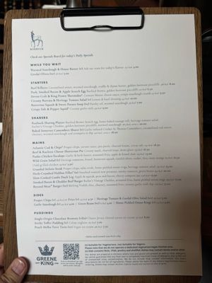 Menu photo 1 The Roebuck Richmond, XGL