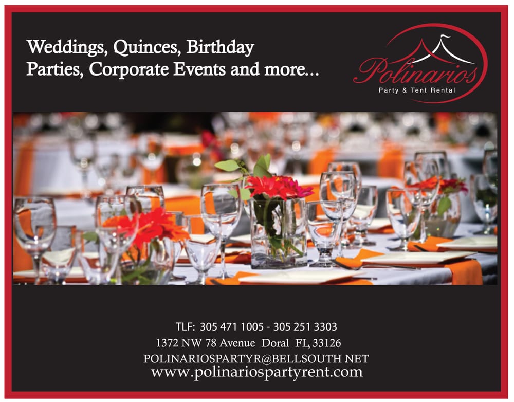 OSCAR POLINARIO PARTY RENTAL Updated May 2024 1372 NW 78th Ave