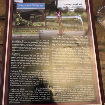Volcano Winery - Tasting menu - Wineries Near Me - Volcano, Hawaii Volcano Winery - Tasting menu - Wineries Near Me - Volcano, Hawaii