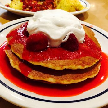 IHOP - Butter Pancake with Strawberry Topping - Breakfast & Brunch Near Me - Bellevue, Washington