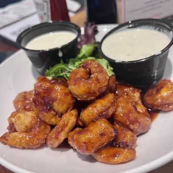 Cin Cin Burger BAR - Outlawed Buffalo shrimp with honey chipotle sauce - Burgers Near Me - Winston-Salem, North Carolina Cin Cin Burger BAR - Outlawed Buffalo shrimp with honey chipotle sauce - Burgers Near Me - Winston-Salem, North Carolina