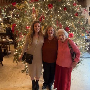 La Grande Boucherie - My grandma, mom and I in front of the beautiful Christmas tree - French Near Me - Washington, DC, District of Columbia