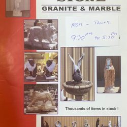 Flyer with hours and address
