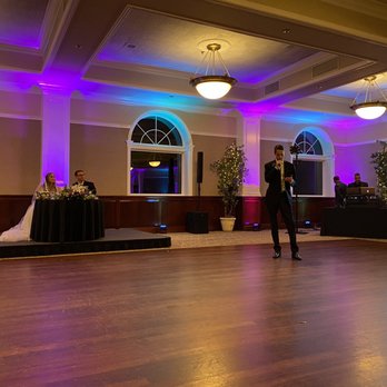 Villa Ragusa - Best man speech  and behind him the dj set up - Venues & Event Spaces Near Me - Campbell, California