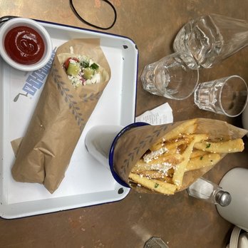 Souvla - Pork sandwich and Greek Fries - Greek Near Me - San Francisco, California