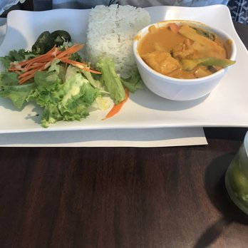 Bangkok Corner - Lunch special - red curry with tofu.  Yum. - Thai Near Me - Costa Mesa, California