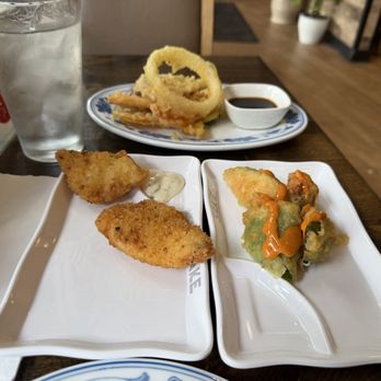 Lin's Garden - Vegetable tempura (top), fried fish, stuffed jalapenos. - Japanese Near Me - Roseville, California Lin's Garden - Vegetable tempura (top), fried fish, stuffed jalapenos. - Japanese Near Me - Roseville, California