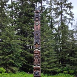 One of the totem poles found throughout the park One of the totem poles found throughout the park