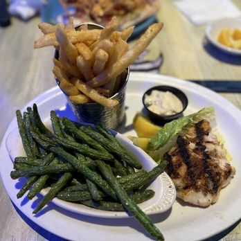 FINS Seafood & Dive Bar - Blacken Grouper Catch excellent - Seafood Near Me - Cape Coral, Florida FINS Seafood & Dive Bar - Blacken Grouper Catch excellent - Seafood Near Me - Cape Coral, Florida