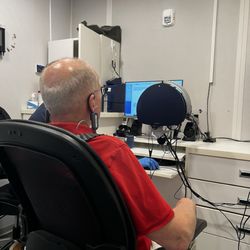 Costco hearing aid store - Privacy in a sound proof room getting hearing checked!