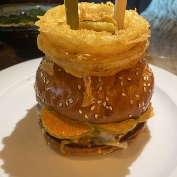 Anchor Sushi Bar - The burger was the only thing we didn't love - New American Near Me - Dallas, Texas