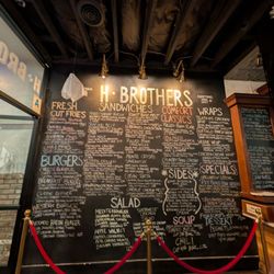 H Brothers - The wall menu