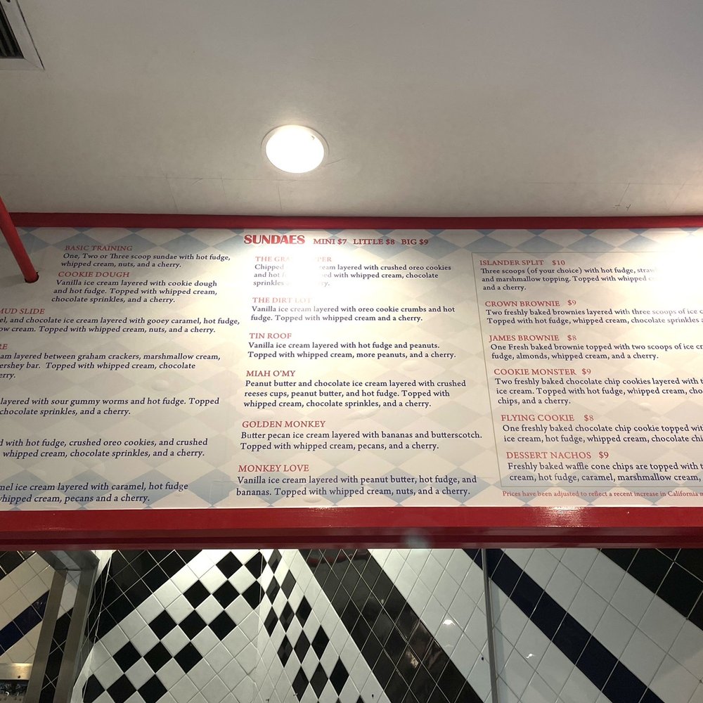 MooTime Creamery - Menu - Ice Cream & Frozen Yogurt Near Me - Coronado, California