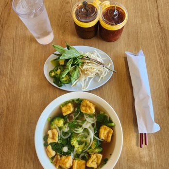 Pho Saigon - #14 Noodle soup with tofu, broccoli and carrots - Vietnamese Near Me - Manassas, Virginia