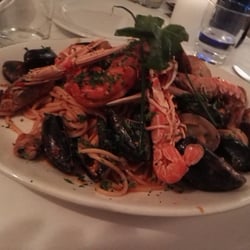 Cantina di David - Seafood with pasta---soo good. Full of shrimp,mussels, langoustines, clam and tomato sauce.