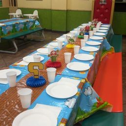 I brought the covers and decor and they set the table!