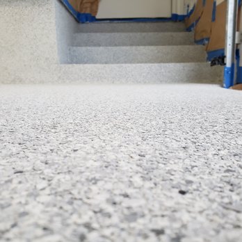 Austin Decorative Concrete Solutions - Flake chip system in garage. - Masonry/Concrete Near Me Austin Decorative Concrete Solutions - Flake chip system in garage. - Masonry/Concrete Near Me