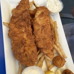 Fish and Chips with Hushpuppies Fish and Chips with Hushpuppies