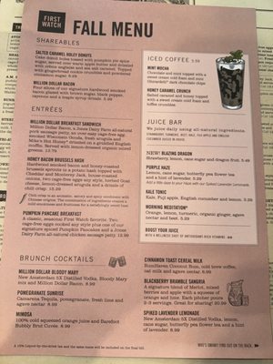 Menu photo 1 First Watch Johnson City, TN