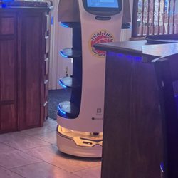 Thai Thai Sushi Sports Bar - Cat robot (it comes to your table)