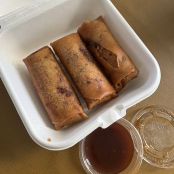 Tiny Saigon - Comes with 4 fried eggrolls and sauce, I just ate one already lol - Vietnamese Near Me - Corona, California Tiny Saigon - Comes with 4 fried eggrolls and sauce, I just ate one already lol - Vietnamese Near Me - Corona, California