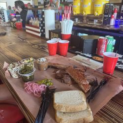 Twisted Pit BBQ - If you're trying to sample all the sides, get the single serving so that you can taste multiple sides you will not be disappointed.