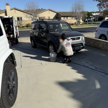 Cobos Mobile Detailing - Straight to work on arrival, 1st... headlight renewal! - Auto Detailing Near Me