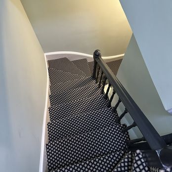 Lechmere Rug - Expertly installed carpeting on troublesome staircase - Rugs Near Me - Medford, Massachusetts Lechmere Rug - Expertly installed carpeting on troublesome staircase - Rugs Near Me - Medford, Massachusetts
