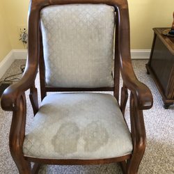 Needham Upholstery - Rocking Chair Before w/stain and supports were separating