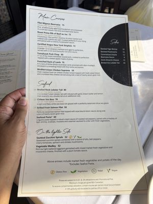 Menu photo 2 Revolving Dining Room Niagara Falls, ON