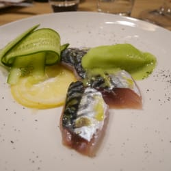 House - Mackerel and cucumber sorbet